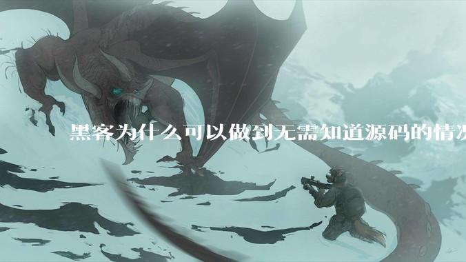 黑客为什么可以做到无需知道源码的情况下找出系统漏洞？