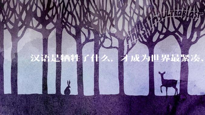 汉语是牺牲了什么，才成为世界最紧凑、最高效的语言？